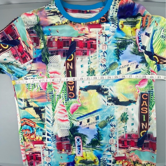 Surf Society Men's Colorful Graphic Crew Neck Shirt Size Large - Picture 4 of 10